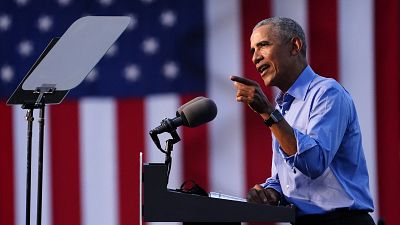 Esk Başkan Obamai Biden'ın seçim kampanyasında konuşma yaptı