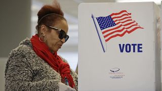 Andrea Anthory takes advantage of early voting, Friday, March 13, 2020, in Cleveland.