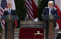 Polish President Andrzej Duda and US President Donald Trump