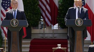 Polish President Andrzej Duda and US President Donald Trump