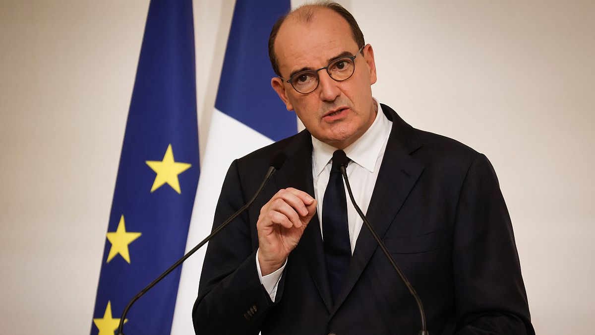 Le Premier ministre français, Jean Castex, lors d'une conférence de presse consacrée à la seconde vague de l'épidémie de Covid-19, à Paris le 22 octobre 2020