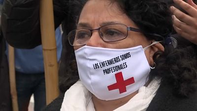 Manifestation d'infirmières en Argentine