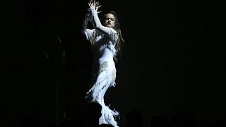 Rosalía durante su actuación en los Premios Grammy, Los Ángeles, Estados Unidos, 26 de enero 2020