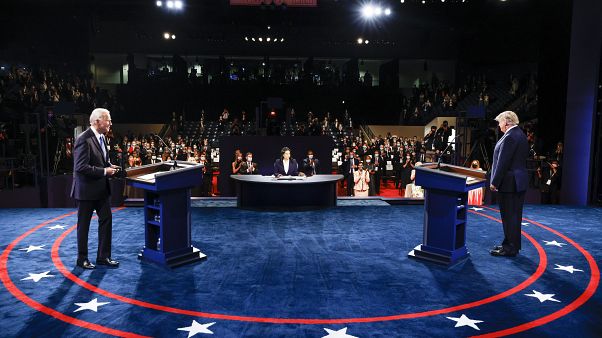 Joe Biden y Donald Trump durante el debate electoral Joe Biden y Donald Trump durante el debate electoral