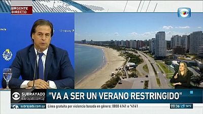 El presidente uruguayo, Luis Lacalle Pou, anuncia que las fronteras seguirán cerradas