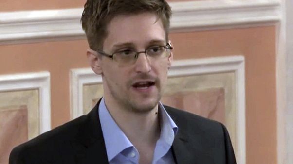 In this Oct. 11, 2013 file image made from video and released by WikiLeaks, former National Security Agency systems analyst Edward Snowden speaks in Moscow. In this Oct. 11, 2013 file image made from video and released by WikiLeaks, former National Security Agency systems analyst Edward Snowden speaks in Moscow.