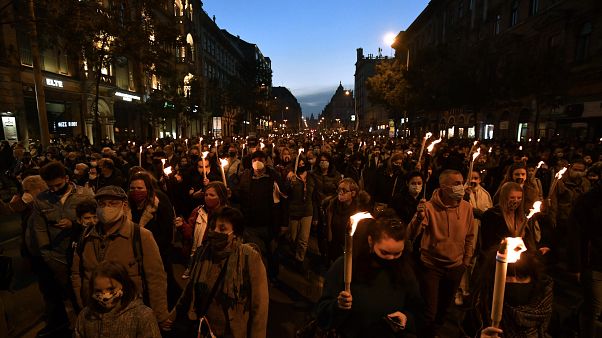 Tüntetés 2020 október 23-án Budapesten Tüntetés 2020 október 23-án Budapesten