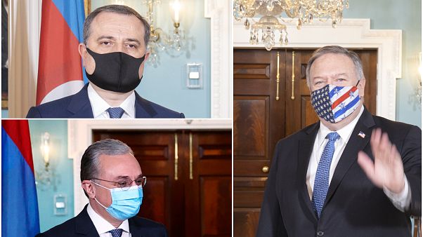 ABD Dışişleri Bakanı Pompeo Ermeni ve Azeri mevkidaşları ile görüştü ABD Dışişleri Bakanı Pompeo Ermeni ve Azeri mevkidaşları ile görüştü
