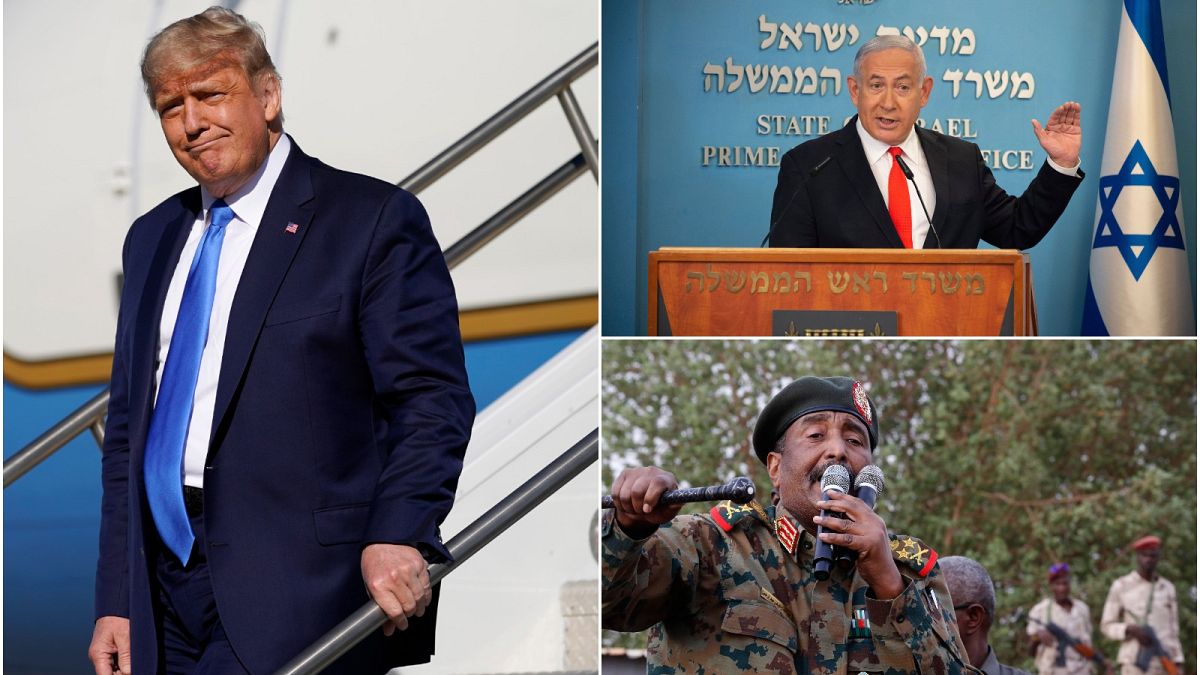 Donald Trump, Benjamin Netanyahu ve Abdülfettah el-Burhan