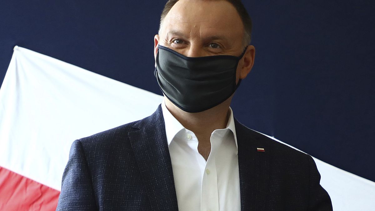 File photo: Poland's President Andrzej Duda casts his vote during the presidential election in Krakow, Poland. June 28, 2020.