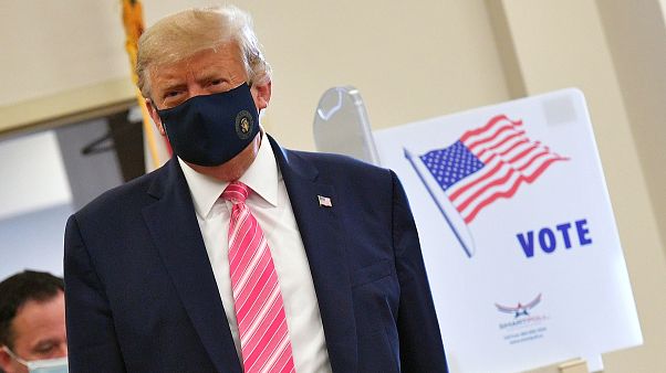 ABD Başkanı ve Cumhuriyetçi Partinin başkan adayı Donald Trump, 3 Kasım'daki başkanlık seçimleri için erken oyunu Florida eyaletinde kullandı. ABD Başkanı ve Cumhuriyetçi Partinin başkan adayı Donald Trump, 3 Kasım'daki başkanlık seçimleri için erken oyunu Florida eyaletinde kullandı.