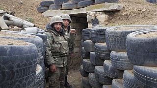 Örmény katonák a legutóbbi Hegyi-karabahi válság idején