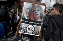 Anti-britische Proteste in Ramallah im November 2017