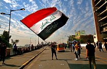 Irak, Bağdat'ta düzenlenen gösterilerden bir kare.