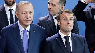 امانوئل ماکرون، رئیس جمهوری فرانسه و رجب طیب اردوغان، رئیس جمهوری ترکیه