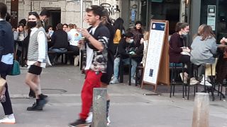 Junge Leute in Lyon