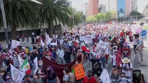 Marcha de seguidores de AMLO en Ciudad de México Marcha de seguidores de AMLO en Ciudad de México