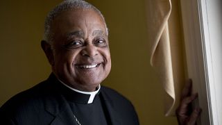 File photo: Washington DC Archbishop Wilton Gregory poses for a portrait following mass at St. Augustine Church in Washington. June 2, 2019.