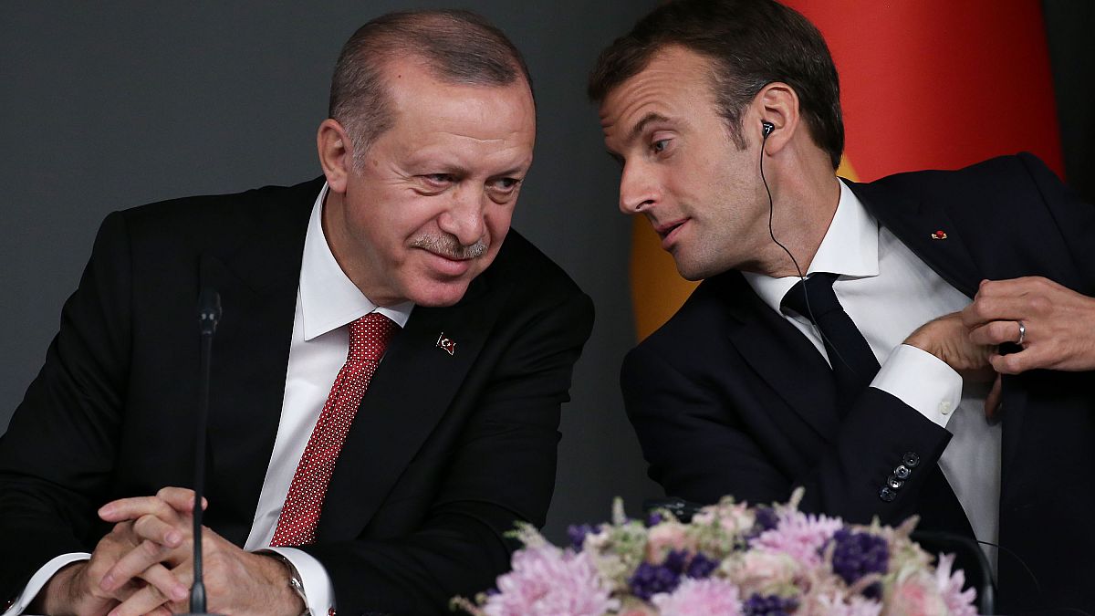 Cumhurbaşkanı Recep Tayyip Erdoğan ve Fransa Cumhurbaşkanı Emmanuel Macron 