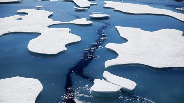 FILE - Sea ice breaks apart as the Finnish icebreaker MSV Nordica traverses the Northwest Passage through the Victoria Strait in the Canadian Arctic Archipelago - July, 2017. FILE - Sea ice breaks apart as the Finnish icebreaker MSV Nordica traverses the Northwest Passage through the Victoria Strait in the Canadian Arctic Archipelago - July, 2017.