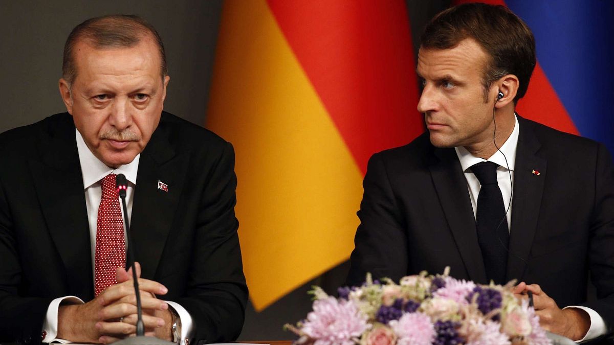 Türkiye Cumhurbaşkanı Erdoğan ve Fransa Cumhurbaşkanı Macron