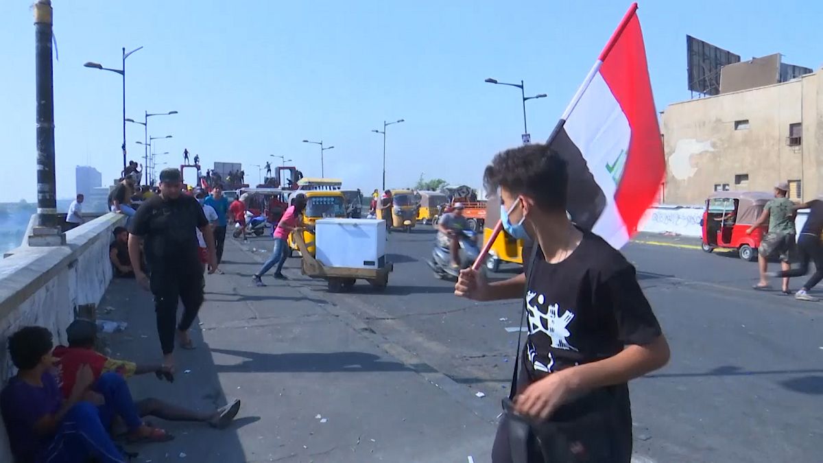 سالگرد «انتفاضه اکتبر» عراقی‌ها؛ تصاویری از اعتراض‌های بغداد