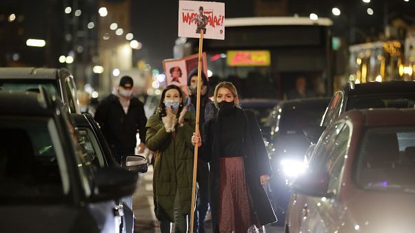 Акция протеста в Варшаве Акция протеста в Варшаве