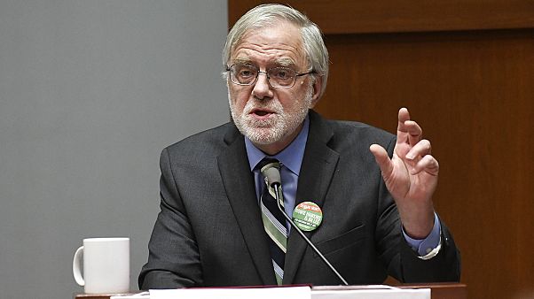 Howie Hawkins, le candidat écologiste à la présidentielle des Etats-Unis 2020, ici photographié à Albany dans l'Etat de New York, le 1er novembre 2018 Howie Hawkins, le candidat écologiste à la présidentielle des Etats-Unis 2020, ici photographié à Albany dans l'Etat de New York, le 1er novembre 2018