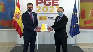 Pedro Sánchez y Pablo Iglesias presentan los Presupuestos Generales del Estado