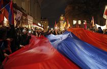 Fransa'da Karabağ için eylem yapan Ermeni göstericiler, arşiv