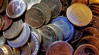 Euro coins are seen in Frankfurt, central Germany, Tuesday, Nov. 28, 2006. 