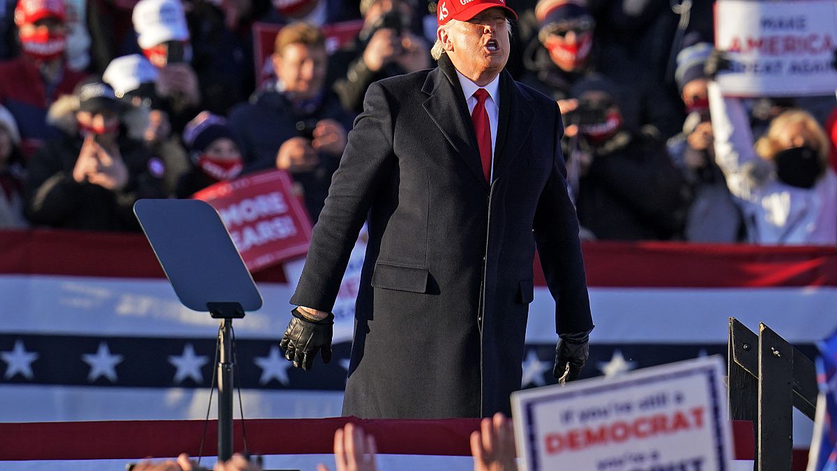 Donald Trump lors d'un meeting de campagne à Avocat, Pennsylvanie, le 2 novembre 2020, États-Unis