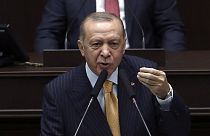El presidente Erdogan este miércoles ante el Parlamento