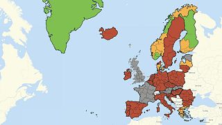 Európai járványtérkép 2020 októberének utolsó hetén