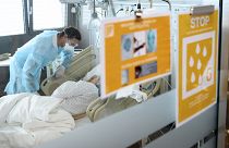 Corona-Patientin in der Uni-Klinik in Lausanne, September