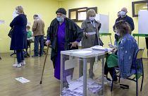 Избирательный участок в Тбилиси