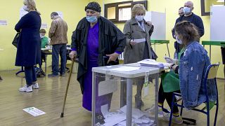 Избирательный участок в Тбилиси