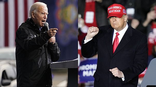 Montage photographique : Joe Biden et Donald Trump, le 1er novembre 2020 Montage photographique : Joe Biden et Donald Trump, le 1er novembre 2020