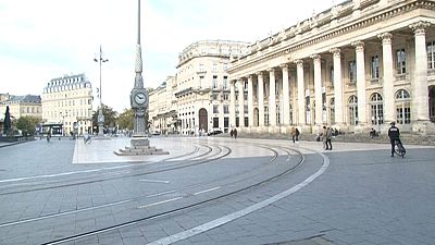 Empty streets in Bordeaux as France enters lockdown