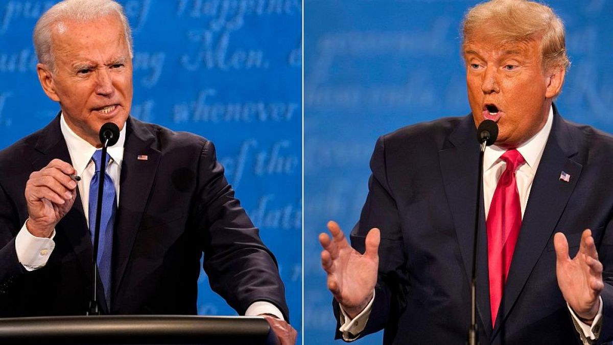 El candidato demócrata y exvicepresidente Joe Biden y el candidato republicano y presidente de EE.UU. Donald Trump.