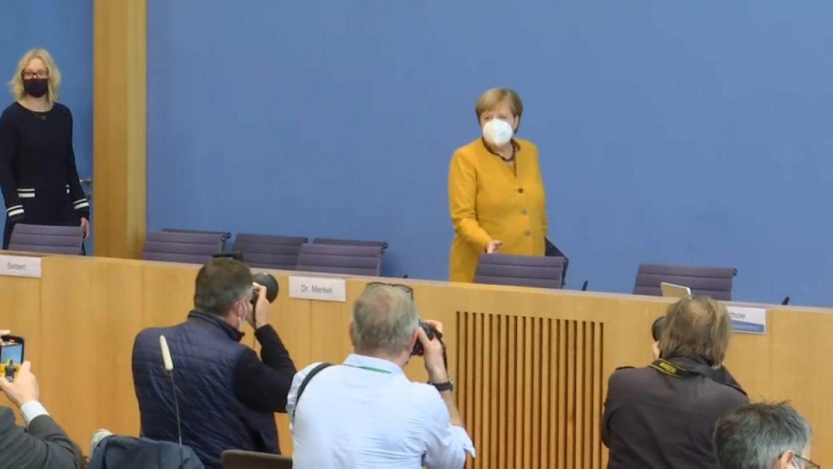 Screenshot: Angela Merkel am 2.11. in Berlin