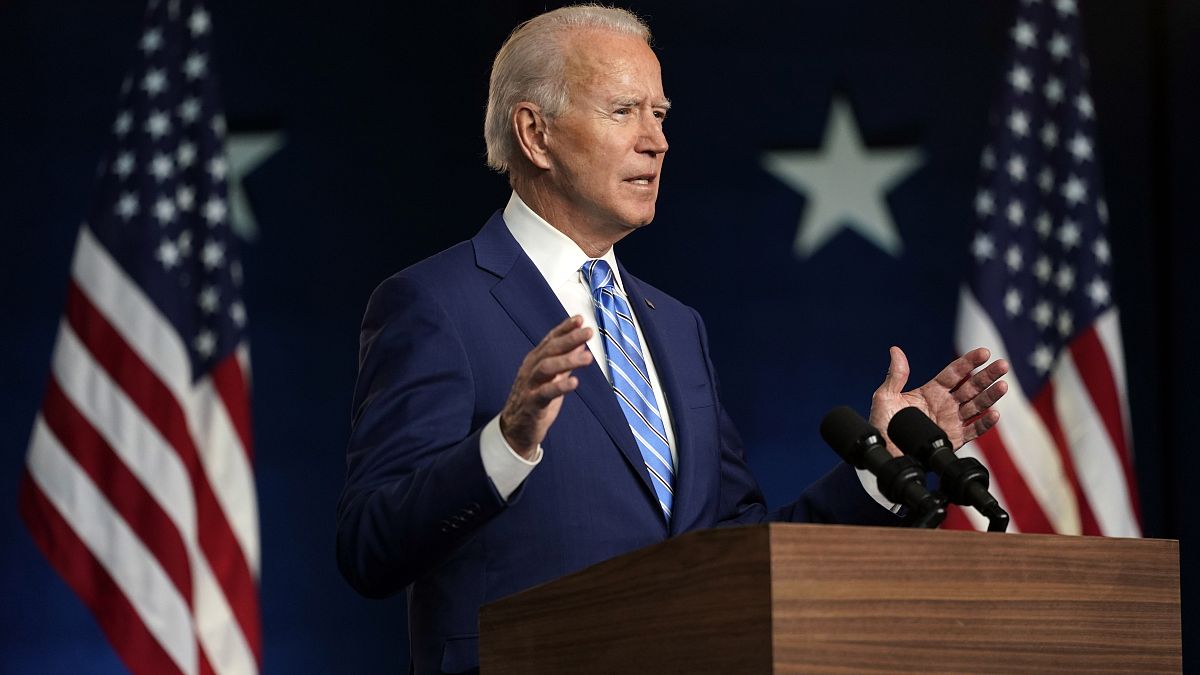 Joe Biden beszédet mond Wilmingtonban a választás másnapján