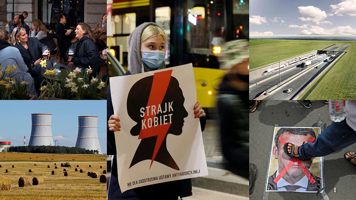 Sweden COVID-19 measures, Belarus power plant, Polish abortion protests, Macron protests, Fehmarnbelt tunnel.