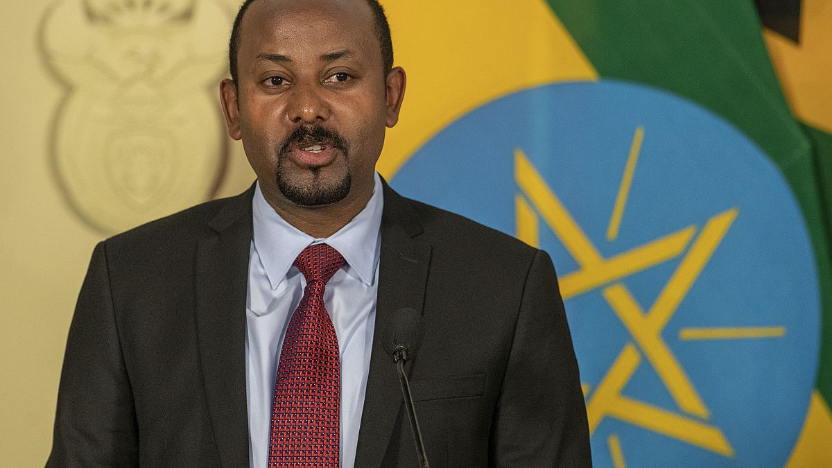 FILE - Ethiopia's Prime Minister Abiy Ahmed speaks during a media conference in South Africa, January 2020.
