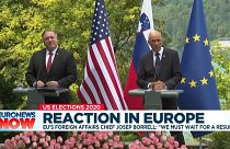 US Secretary of State Mike Pompeo and Slovenian PM Janez Jansa. Bled, August 2020