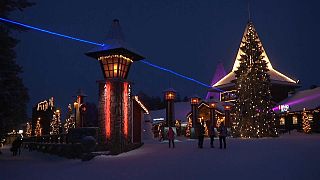 Il villaggio di Babbo Natale, vicino a Rovaniemi, Finlandia