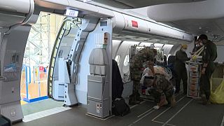 Captura de imagen de un avión medicalizado