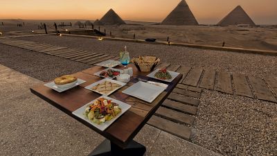 Rosie Lyse-Thompson visits '9 Pyramids Lounge' - the first-ever restaurant on the Pyramids plateau