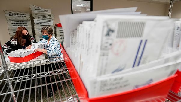 Lehigh County workers count ballots as vote counting in the general election continues, Thursday, Nov. 5, 2020, in Allentown, Pa. Lehigh County workers count ballots as vote counting in the general election continues, Thursday, Nov. 5, 2020, in Allentown, Pa.