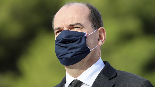 French Prime Minister Jean Castex in Nice, southern France, Saturday Nov. 7, 2020, French Prime Minister Jean Castex in Nice, southern France, Saturday Nov. 7, 2020,